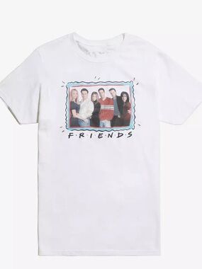 Friends Graphic White Crewneck T-Shirt